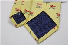 2023 US Open at Los Angeles Country Club Yellow Logo Tie - New & Unused