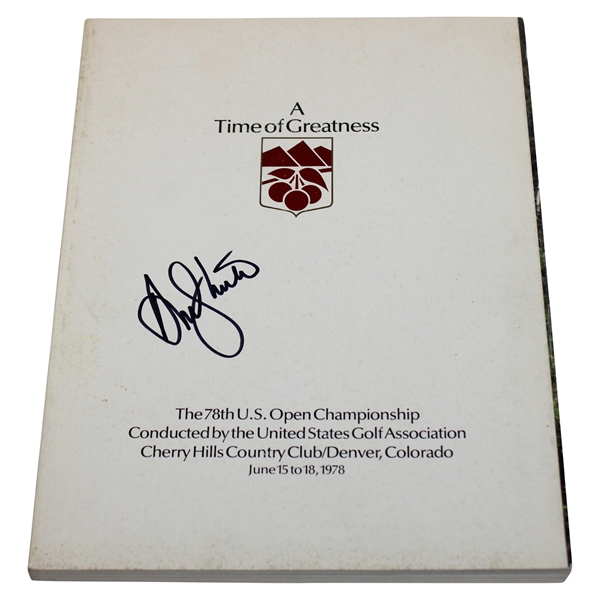 Andy North Signed 1978 US Open at Cherry Hills Program JSA ALOA