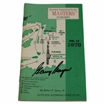 Gary Player Signed 1978 Masters Tournament Spectator Guide JSA ALOA