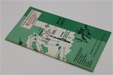 Larry Mize Signed 1987 Masters Tournament Spectator Guide JSA ALOA