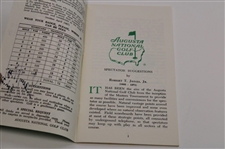 Larry Mize Signed 1987 Masters Tournament Spectator Guide JSA ALOA