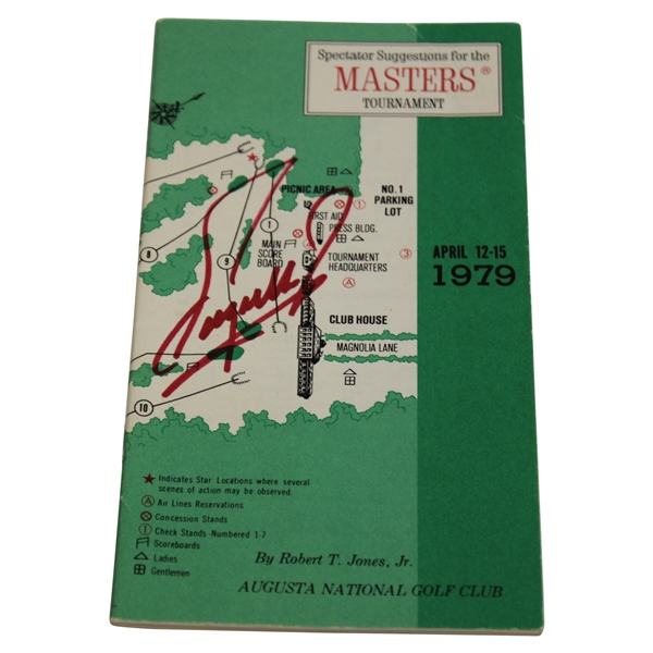 Fuzzy Zoeller Signed 1979 Masters Tournament Spectator Guide JSA ALOA
