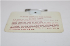 Jack Nicklaus Signed 1986 Masters Tournament SERIES Badge #A2930 JSA ALOA