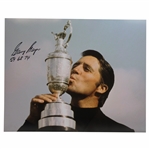 Gary Player Signed Claret Jug 16x20 Photo with 59,68,74 JSA ALOA