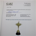 1991 Ryder Cup at Kiawah Island USA Trophy Awarded to Mark Calcavecchia