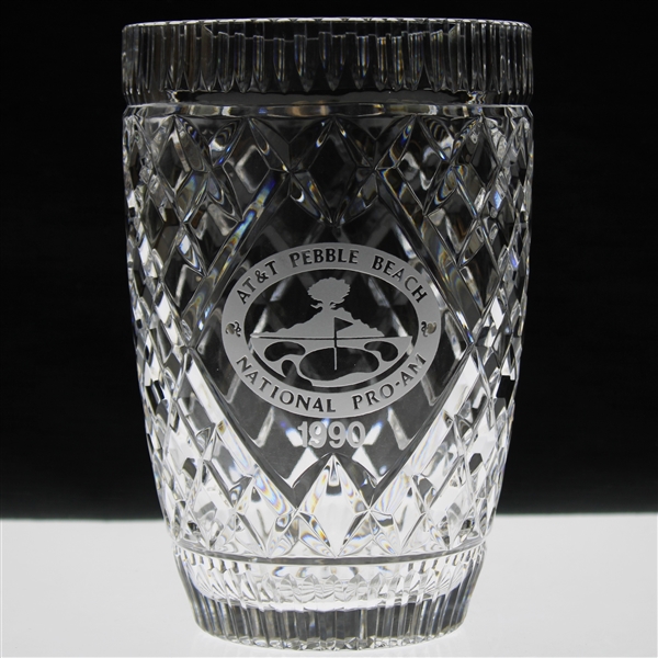 Mark Calcavecchias 1990 Pebble Beach Pro-Am Waterford Glass Vase