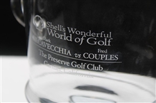 Mark Calcavecchia's 2002 Shell's World Of Golf Calcavecchia vs Fred Couples (Winner) Glass Trophy 