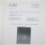 1990 Masters Tournament Green Annual Book - Nick Faldo Winner - Calcavecchia Collection