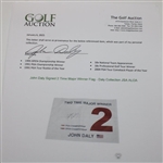 John Daly Signed 2 Time Major Winner Flag - Daly Collection JSA ALOA