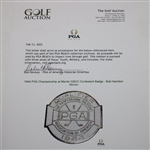 1944 PGA Championship at Manito G&CC Contestant Badge - Bob Hamilton Winner