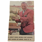 Arnold Palmer Signed Canada Cup Trophy Magazine Clipping JSA ALOA