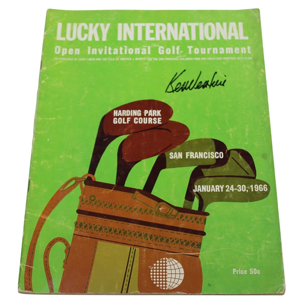 Ken Venturi Signed 1966 Lucky Invitational At Harding Park Program JSA ALOA