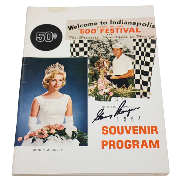 Gary Player Signed 1964 “500” Festival Open Official Program JSA ALOA