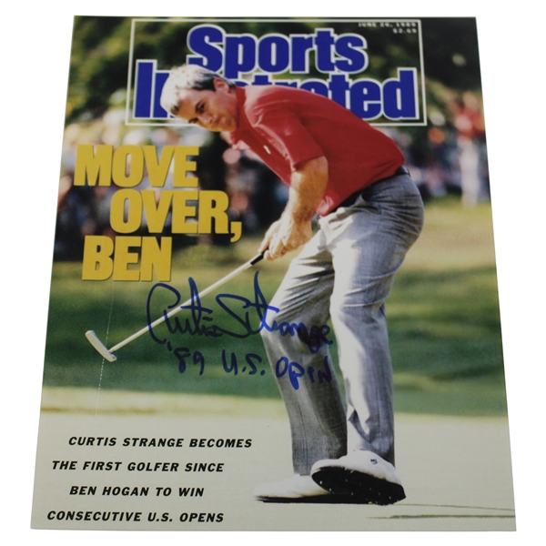 Curtis Strange Signed 1989 US Open at Oak Hill Photo JSA ALOA