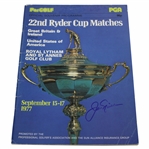 Jack Nicklaus Signed 1977 Ryder Cup at Royal Lytham & St. Annes GC Souvenir Program JSA ALOA