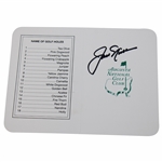 Jack Nicklaus Signed Augusta National Golf Club Scorecard JSA ALOA