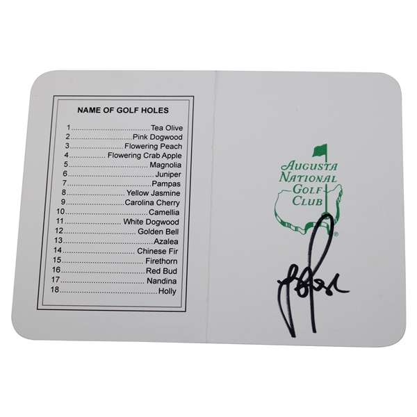 Justin Rose Signed Augusta National Golf Club Scorecard JSA ALOA
