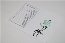 Justin Rose Signed Augusta National Golf Club Scorecard JSA ALOA