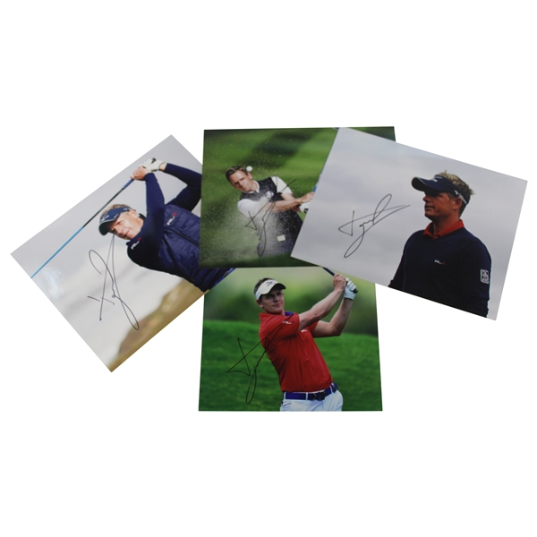 Four (4) Luke Donald Signed Photos JSA ALOA