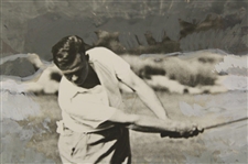 Bobby Jones Original Post-Swing Photo Used for Artwork in Alex Morrison Book