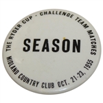 1955 Ryder Cup Challenge Team Matches at Midland Country Club Program & Season Badge 
