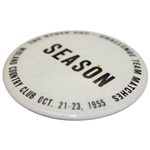 1955 Ryder Cup Challenge Team Matches at Midland Country Club Program & Season Badge 