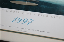 Palmer, Player & Nicklaus Signed 1997 The Big Three Invitational Poster JSA ALOA - Framed