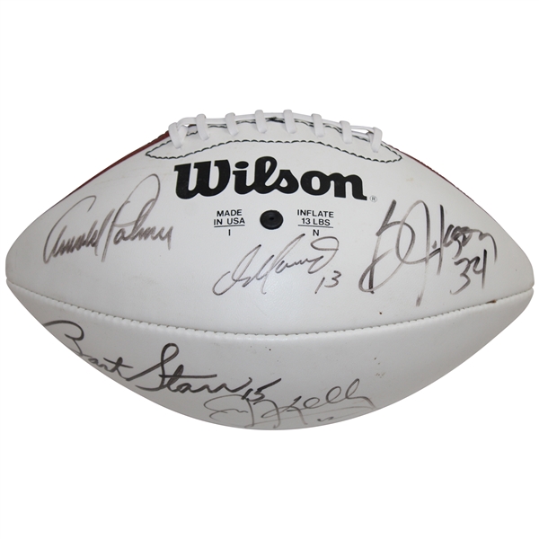 Palmer, Bo Jackson, Marino, Starr & others Signed Wilson Football JSA ALOA
