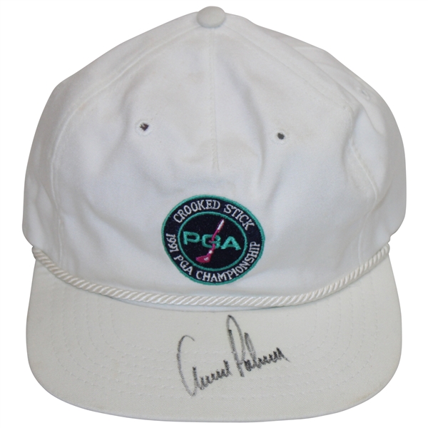 Arnold Palmer Signed 1991 PGA Championship Hat JSA ALOA