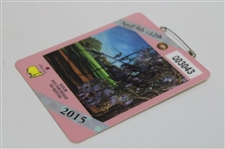 Jordan Spieth Signed 2015 Masters SERIES Badge #Q03043 JSA ALOA