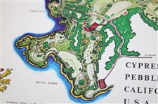 1968 Cypress Point Club Pebble Beach JP Izatt Visual Survey Course Map