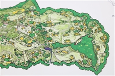 1968 Cypress Point Club Pebble Beach JP Izatt Visual Survey Course Map
