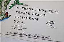 1968 Cypress Point Club Pebble Beach JP Izatt Visual Survey Course Map