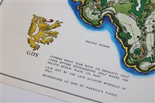 1968 Cypress Point Club Pebble Beach JP Izatt Visual Survey Course Map