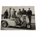 1958 World Amateur Championship Photo of Bobby Jones Siting In His Electric Wheelchair w/Six (6) Others