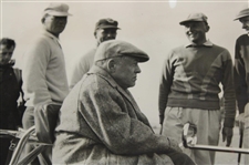 1958 World Amateur Championship Photo of Bobby Jones Siting In His Electric Wheelchair w/Six (6) Others