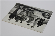 1958 World Amateur Championship Photo of Bobby Jones Siting In His Electric Wheelchair w/Six (6) Others
