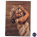 Marquetry Portrait of Marle Bauer Hagge Ceramic Tile by Tony Jacklin - WGHoF Collection