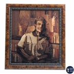 Marquetry Portrait of Ben Crenshaw Framed Print by Tony Jacklin - WGHoF Collection