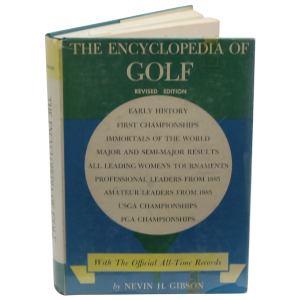 Gene Sarazens Personal Author Signed 1964 The Encyclopedia Of Golf Revised Edition Book By Nevin Gibson