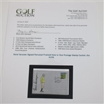 Gene Sarazen Signed Personal Framed Hole In One Postage Stamp Cachet JSA ALOA