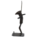 Roland Metal Art Golfer Statue Hitting Off A Tee