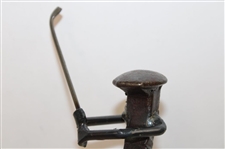 Roland Metal Art Golfer Statue Hitting Off A Tee