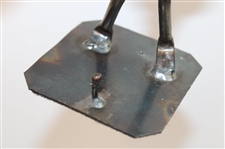 Roland Metal Art Golfer Statue Hitting Off A Tee