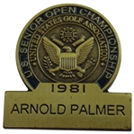 Arnold Palmer 1981 US Senior Open Commemorative Contestant Badge