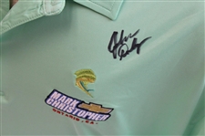 John Daly Signed Light Green Cool Fish Collared Shirt with Sponsors JSA ALOA