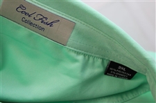 John Daly Signed Light Green Cool Fish Collared Shirt with Sponsors JSA ALOA