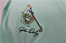 John Daly Signed Light Green Cool Fish Collared Shirt with Sponsors JSA ALOA