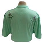 John Daly Signed Light Green Cool Fish Collared Shirt with Sponsors JSA ALOA