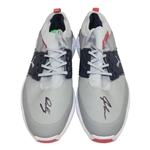 John Daly Signed Match Used Grey & Blue Puma Golf Shoes - Daly Collection